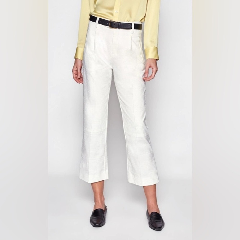 New Equipment Bergen Cropped Ankle Pant NWT Nature White Business Casual Women 6